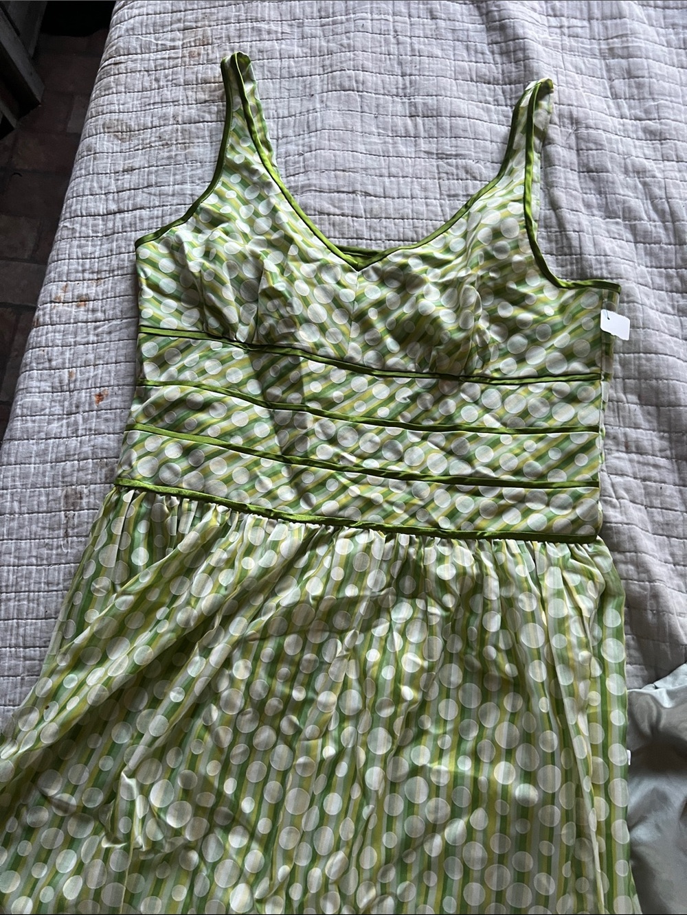 Vintage Robbie Bee Green Polka Dot' Sundress size 14